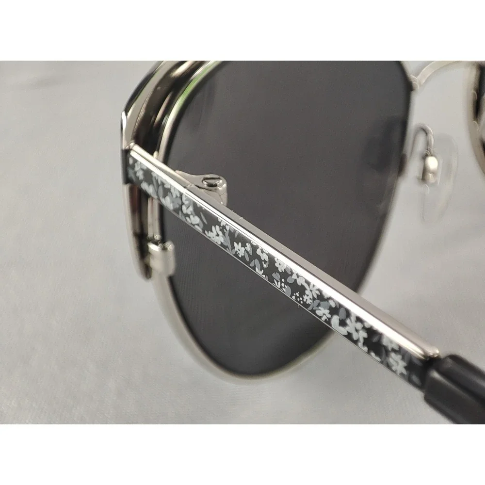 Draper James DJ7055 Black Silver Floral Butterfly Sunglasses Women's 58-17-140